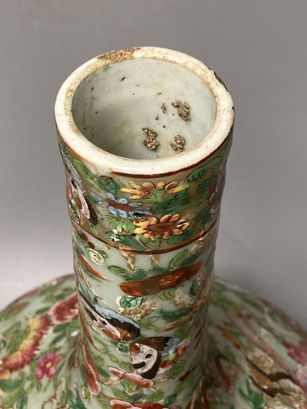 A Chinese blue and white vase & cover, a celadon vase, pair pots & covers,  miniature dish, cast iron bronze an 2 other items